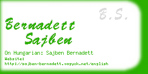 bernadett sajben business card